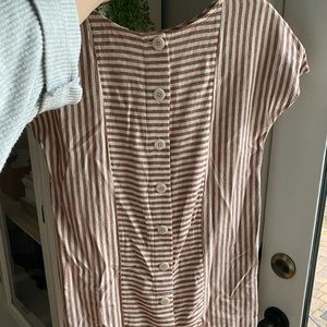 Madewell Linen Swim Cover Up Button Dress